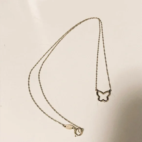 10k Solid Gold Butterfly Necklace